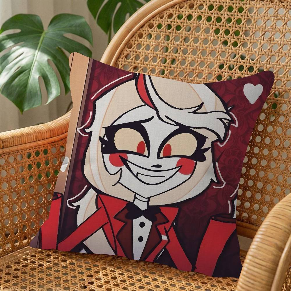 Anime H-Hazbin H-Hotel Kissenbezug Auto Überwurfskissenbezug für Sofa Auto Weihnachtsgeschenk