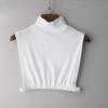 Women Elatic Vest Style Fake Collar High Round Neck Detachable Collar Woman Solid Color Shirt Winter Warm Neck Scarf