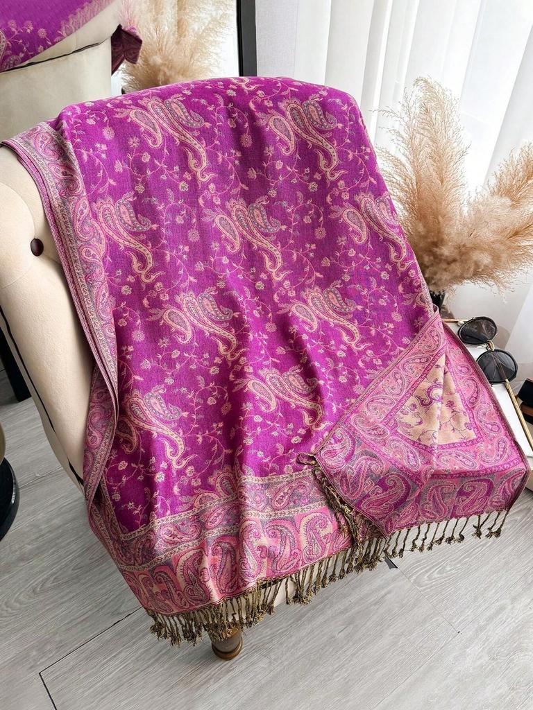 24Color Luxury Bohemian Style Shawl Women Scarf Jacquard Paisley Pattern Designer Lady Muslim Hijab Pashmina