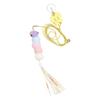 Hanging Cat Toy For Door Mounted Self-Play Elastic Rope Plush Caterpillar Feather Bell Teaser Toy For Feline Interaction