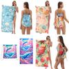 Microfiber Collapsible Sand Towel With Storage Bag For Beach Use