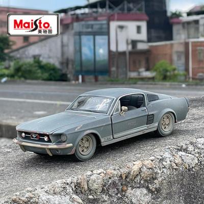 AAANV1 Maisto 1:24 Ford Mustang GT 1967 Make Old Rust Sports Car Vehicles Model Simulation Diecast Metal Sports Car Model Kids Toy Gift