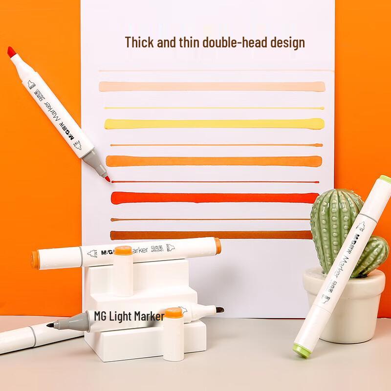 M&G 60-Color Dual Tip Oil-Based Marker Set