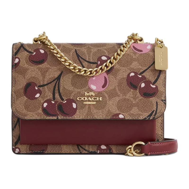 COACH Klare 18 monogram snap closure