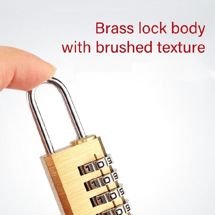 Sturdy Brass Combination Lock Solid Body with Stylish Steel Shackles Portable Accessory for Multipurpose Security