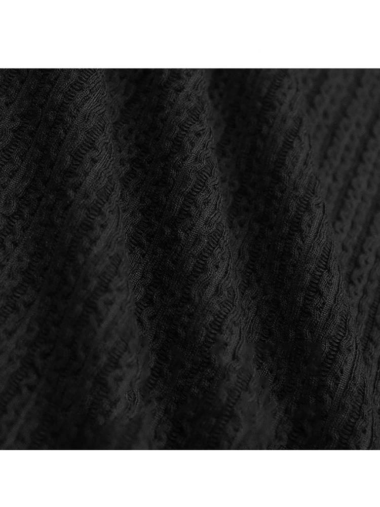 Xitao Solid Color Temperament Hollow Out Dress ZYY1022