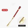 Portable Long Handle Wooden Shoes Lifter Wood Brass Head Shoe Horn Wearing Long Handle