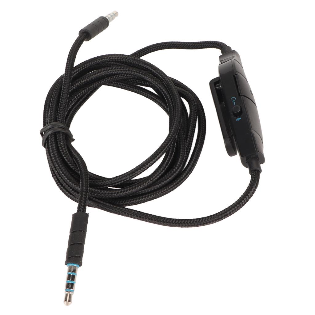 Headphone Sound Cable 3.5mm Gaming Headset Aux Cord with Inline Mic Mute Volume Control for Logitech G633 G933 G935 G635