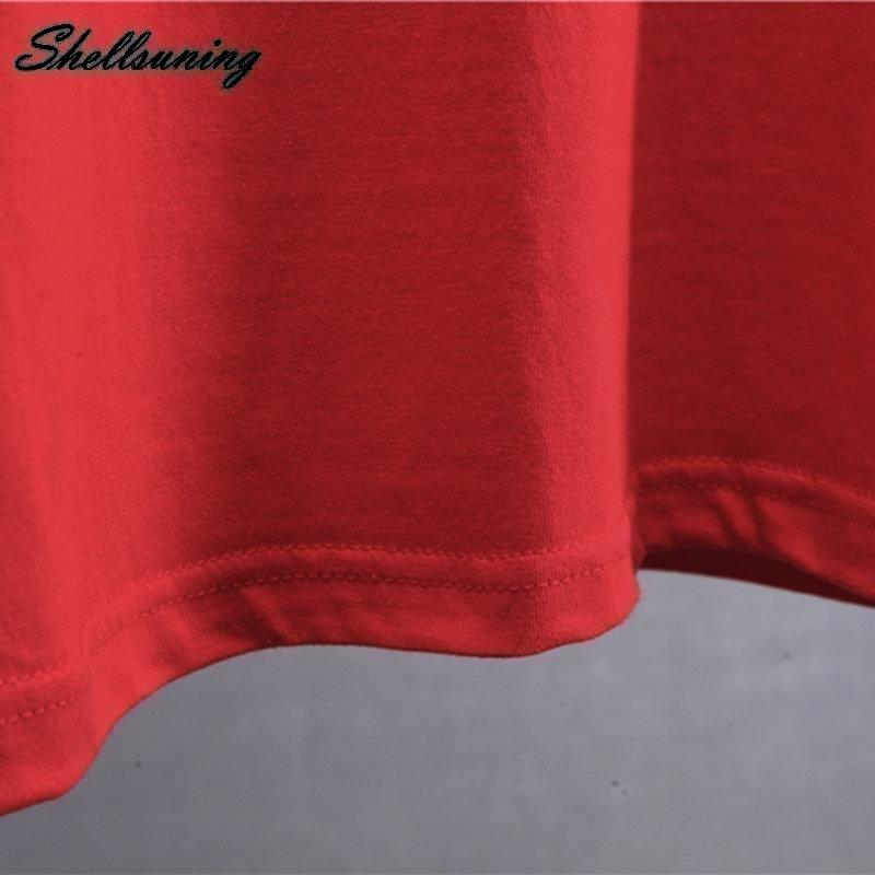 Shellsuning Oversized Aesthetic Printing T-shirts for Women Summer New 100% Cotton Casual Retro Basic Tees Female Korean Harajuku Tops