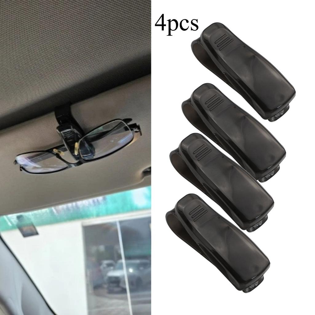 1/2/3/4/5pcs Universal Auto Sun Visor Glasses Holder Car Box Sunglasses Clip Card Ticket Holder Stand Fastener Case Eyeglasses