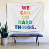 OGILRE We Can Do Hard Things Inspirational Quotes Colorful Word Home Girls Bedroom Decorations Wall Art Hanging Tapestry, Inspirational Motivational
