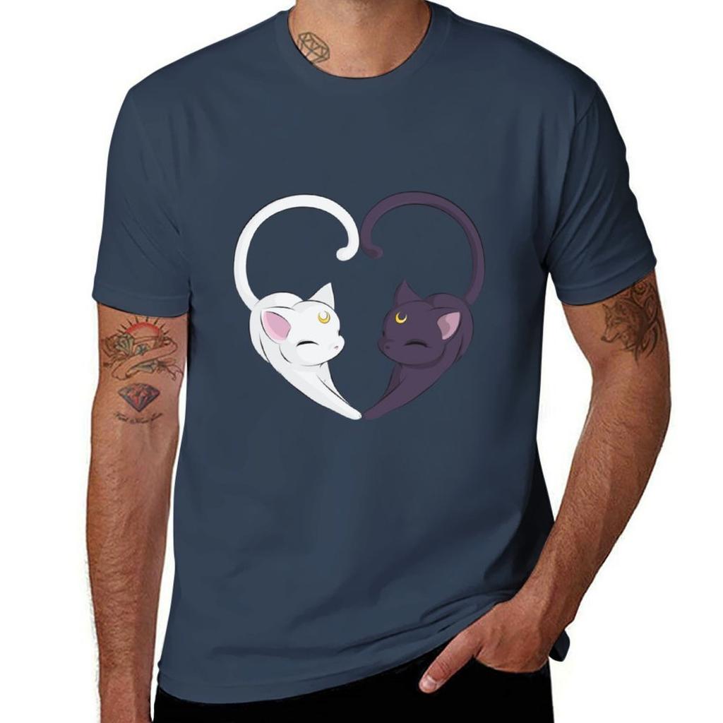 Moon Cat Heart Tshirt Lightweight Hiking Tshirt