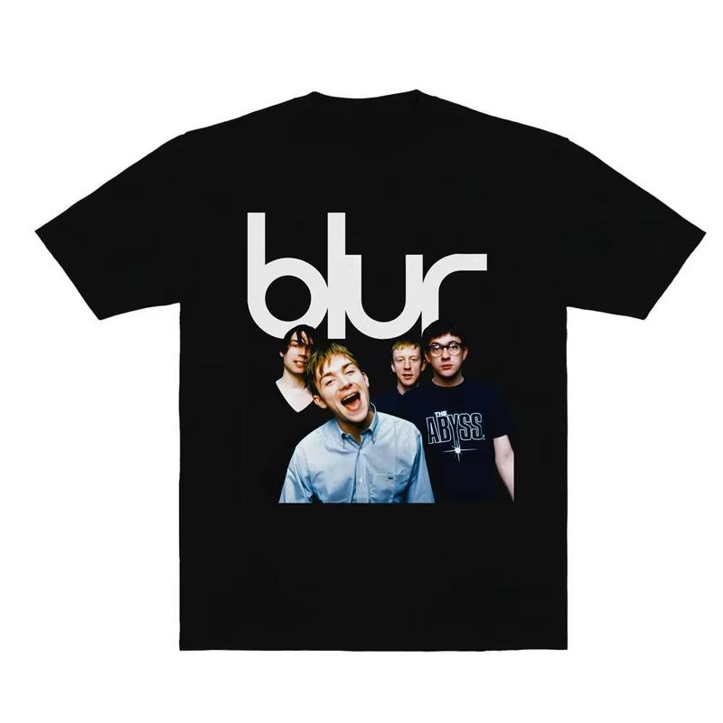 2026 BLUR Blur Band British Rock Punk Music Cotton Loose Spot American Casual Spray Short Sleeve TshirtWomen Unisexs Tshirt S