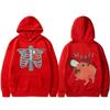 Japanese Anime Chainsaw Man Denji Pochita Skeleton Funny Graphic Hoodie Unisex Clothing Cartoon Casual Oversized Sweatshirt