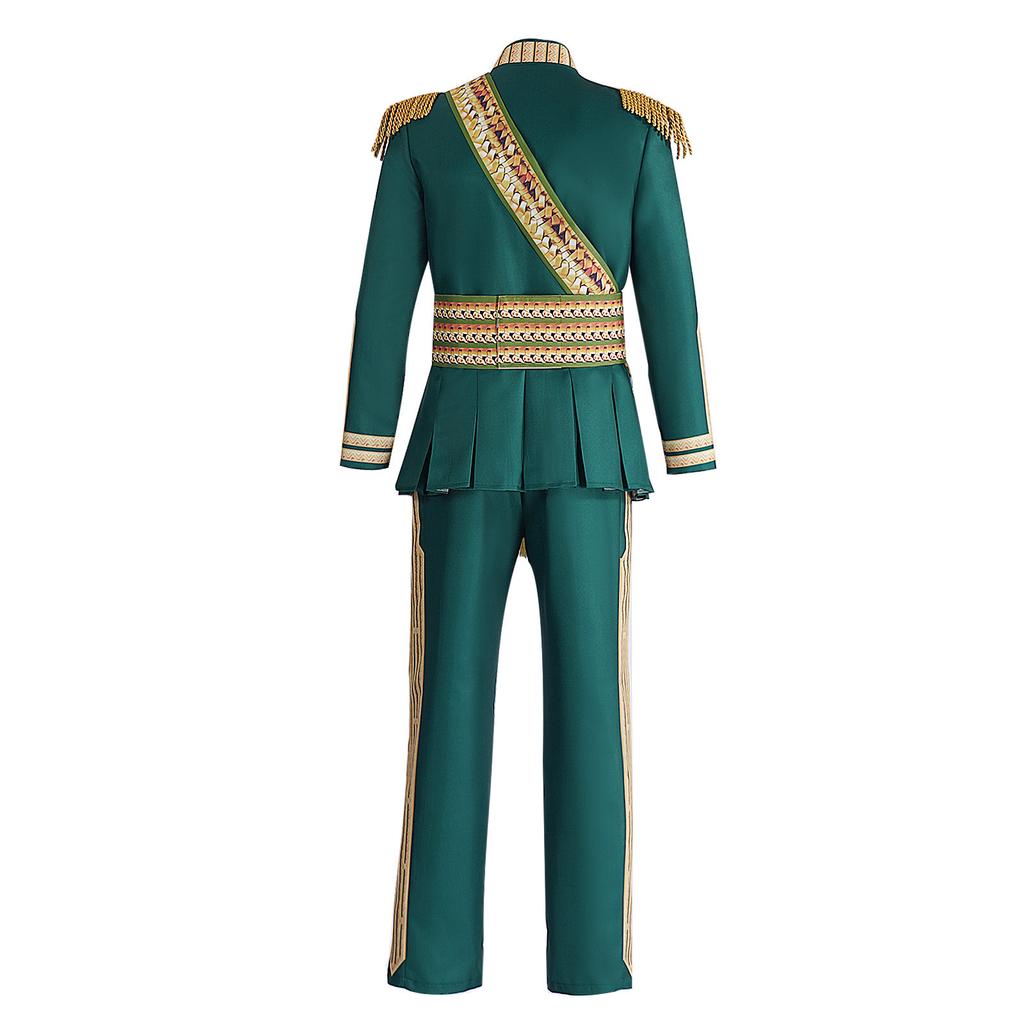 Magic Witch Cos Suit Prince Fiero Green Court Suit Vintage Character Stage Performance