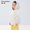 PawinPaw Baby Girl Cartoon Bear Ruffled Hooded Jacket
