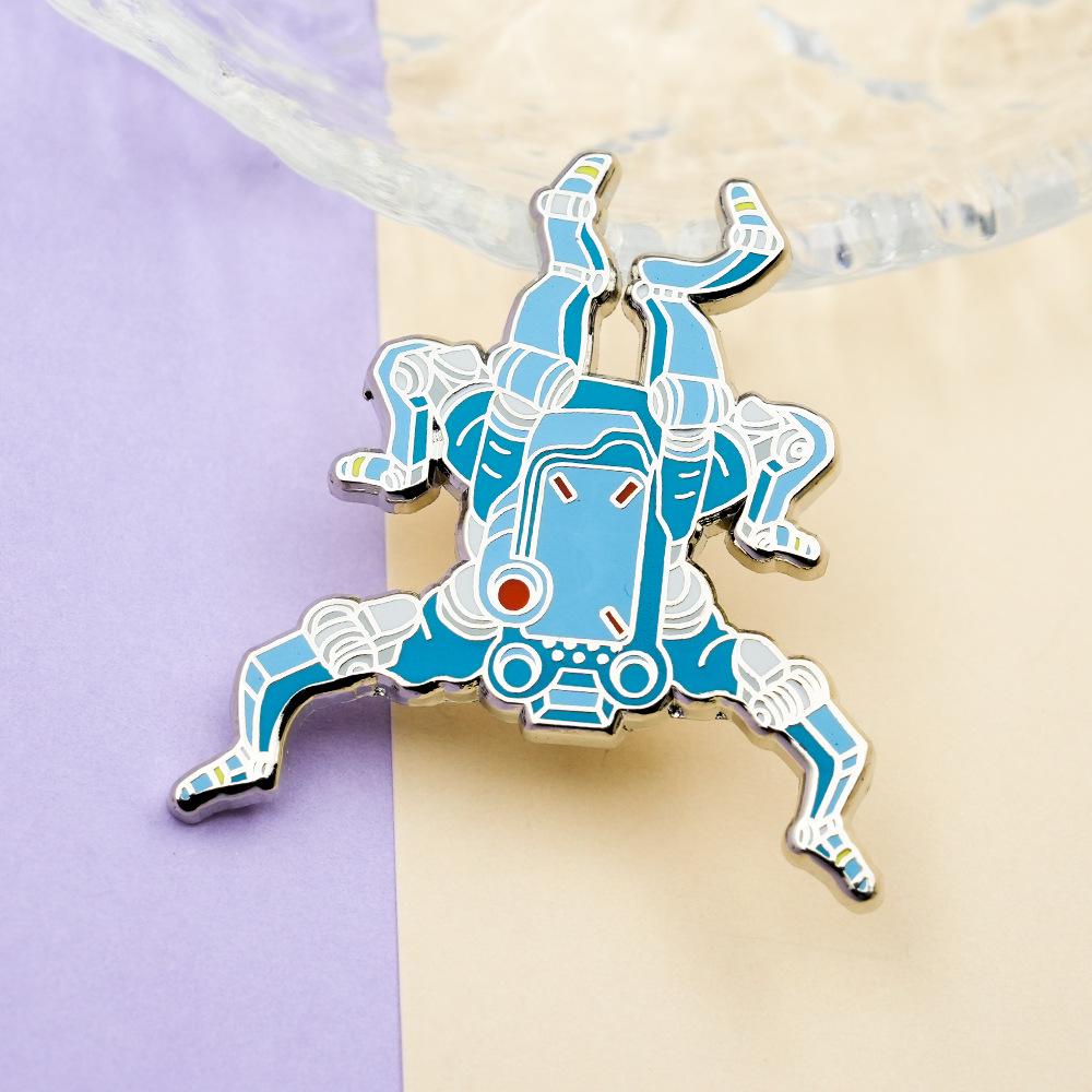 Punk 2077 Spider Robot Enamel Brooch: Cyberpunk Tech Pin Gift