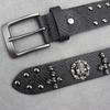 7-color 3D Skull Rivet Belt Punk Men's Belt Women's Snake Pattern Versatile Decorative Belt
