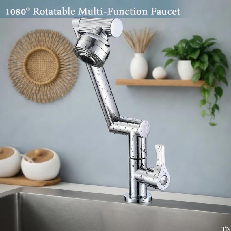 Kitchen Sink Faucet 360° Rotatable Leak-proof Durable Water Tap for Rental House Kitchen Bathroom Renovation