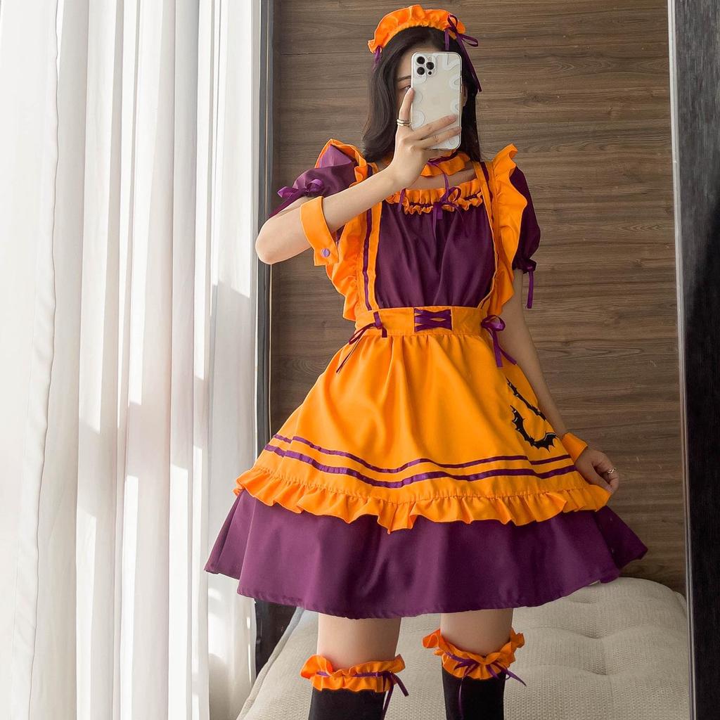 Halloween Besticktes Dienstmädchen Cosplay Kostüm - Anime Bühnenoutfit