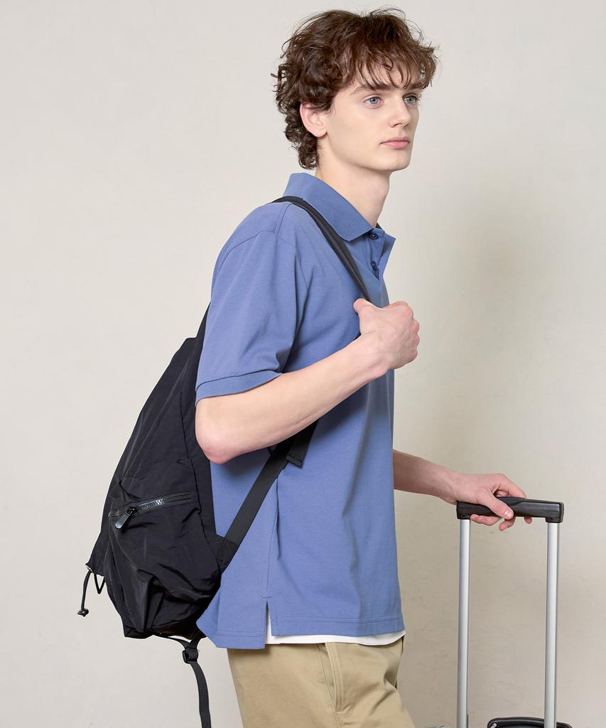 BASIC HOUSE Uni Semi-Overfit Pique Polo Shirt Dark Blue Lyts3104