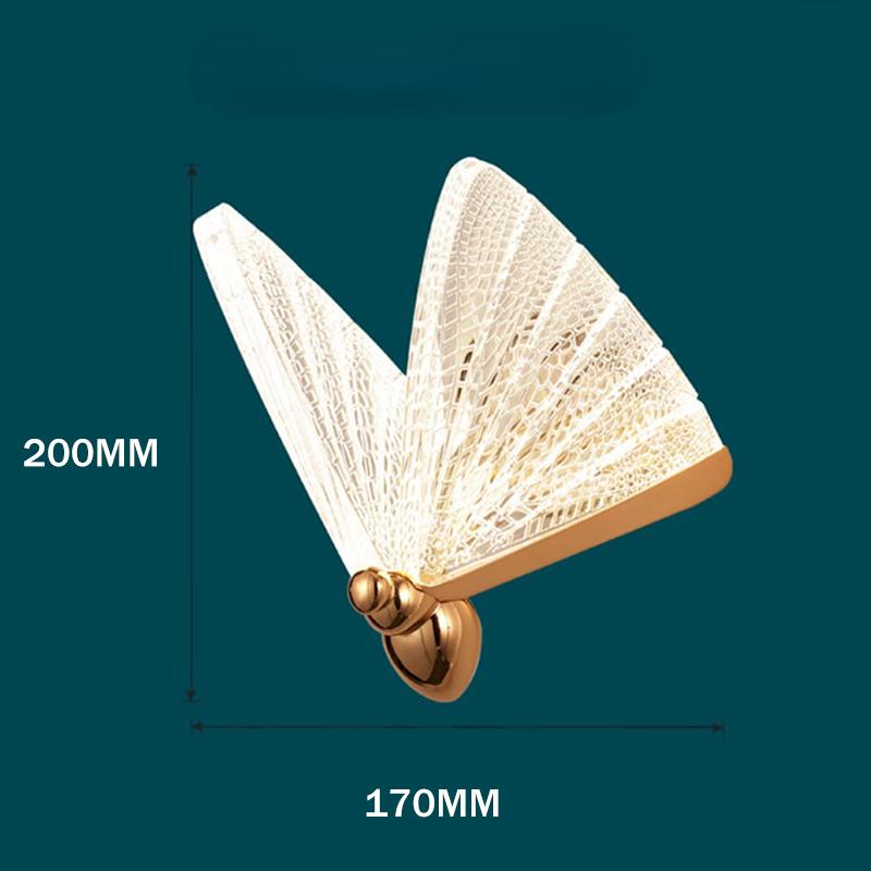 LED Butterfly Wall Lamp Nordic Indoor Lighting Modern Light Bedside Bedroom Christmas Home Decoration Wall Lamps