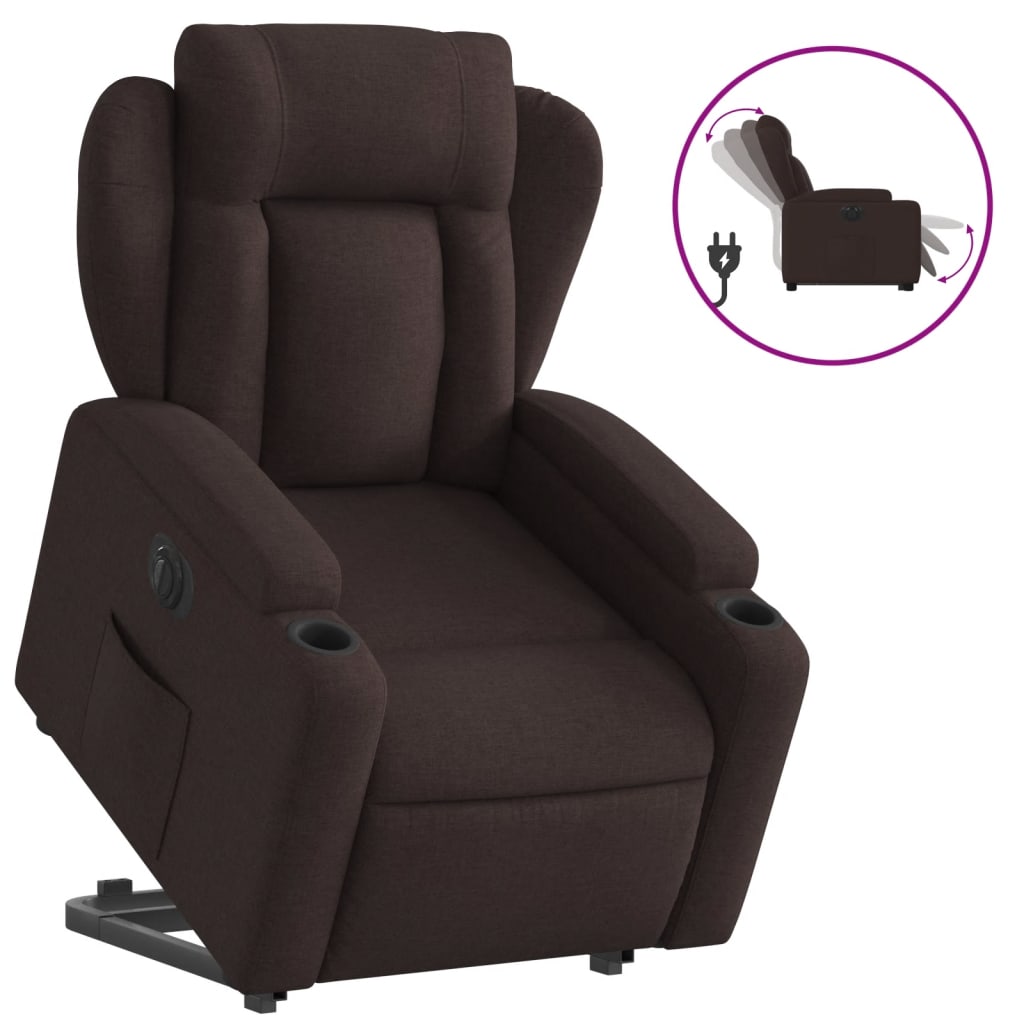 Vidaxl Lift-Up Massage Chair, Electric, Reclining, Brown