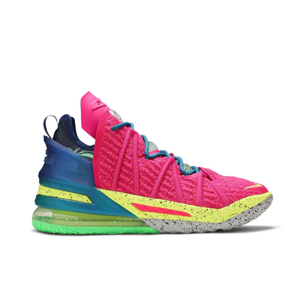 Nike LeBron 18 'Los Angeles By Night' (Unisex) Pink Prime / Multi-Color Basketball Shoes DB8148 600