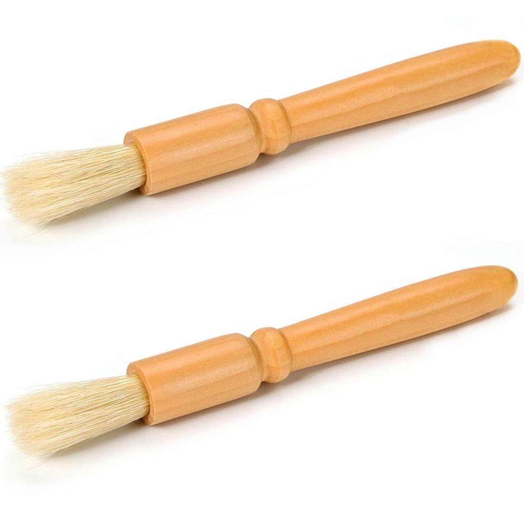 Set of 2 Coffee Mill Brushes, Grinder Brushes, Espresso Mill Brushes, Cleaning Brushes for Coffee Grinders with Wooden Handles