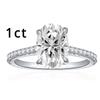 NeeTim 3ct Oval Cut Moissanite Lab Diamond Rings for Women 925 Sterling Silver Proposal Ring Wedding Engagement Band Jewelry