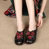 Summer Fashion Women Shoes Genuine Leather Sandals Slides Retro Flowers Closed Toe Female Loafers Flats Shoes Sandalias WSH3366