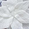 Witte 3D Bloemen Geborduurde Stoffen Patches voor Kledingreparatie en Decoratie