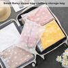 50PCS Daisy Flower Transparent Travel Storage Bag Zipper Lock Waterproof Clothing Closet Underwear Sorting Bag Makeup Bag