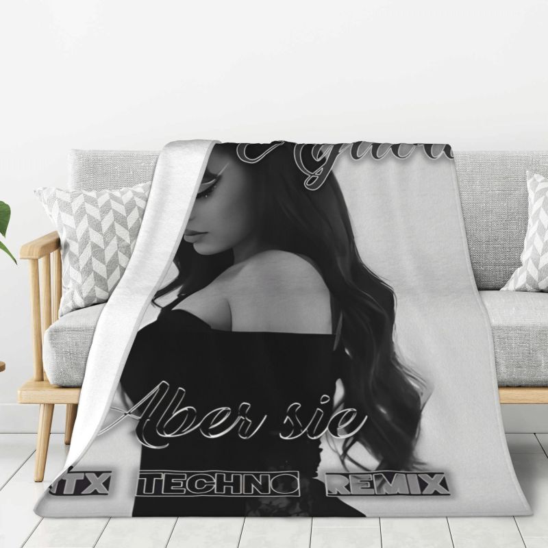 Custom Sofa Fleece German Singer Ayliva Throw Blanket Warm Flannel Blankets for Bedding Travel Couch Quilt