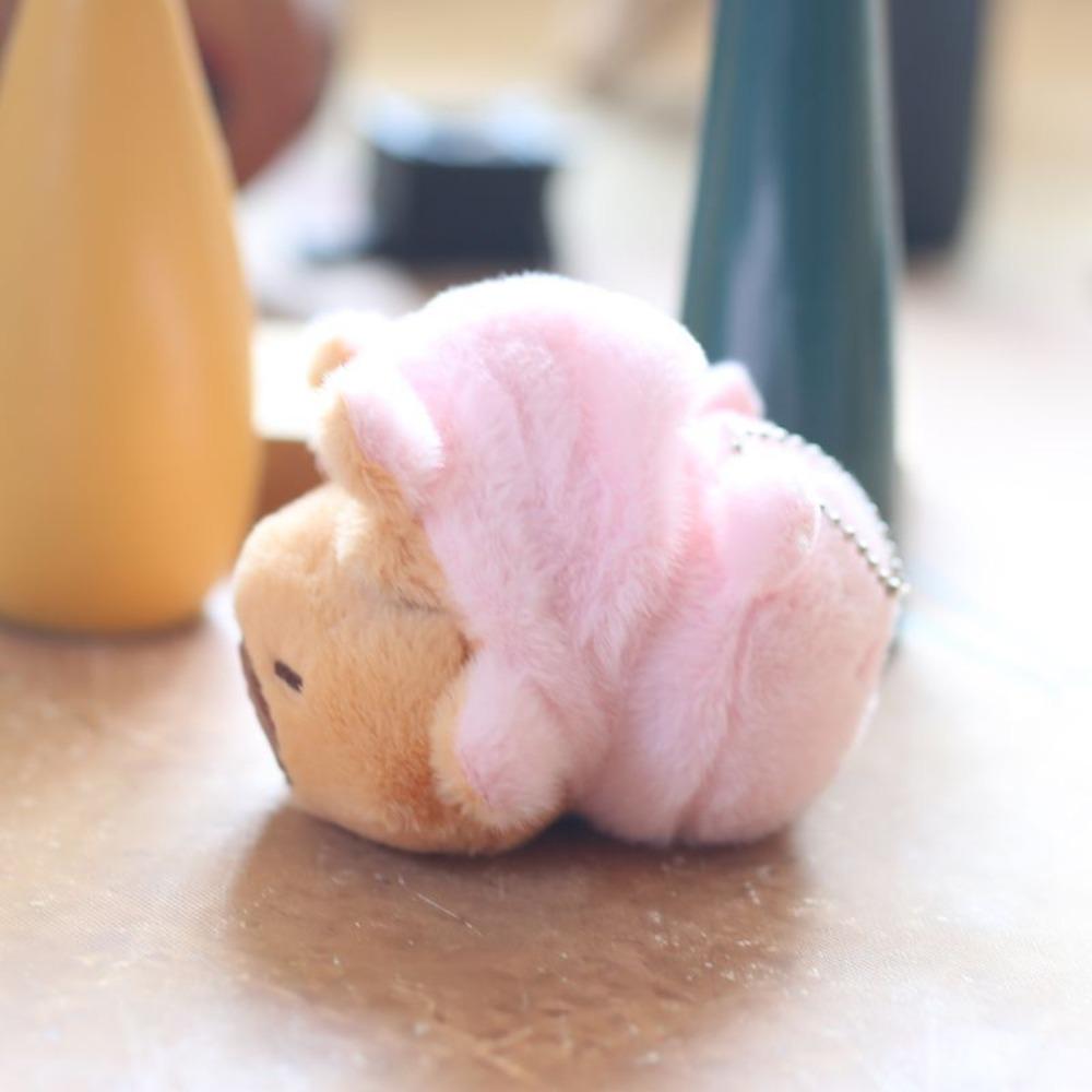 

Double-Sided Capybara Plush Bag Pendant Brown&Pink Capybara Plush Keyring Bag Charms розовый/коричневый