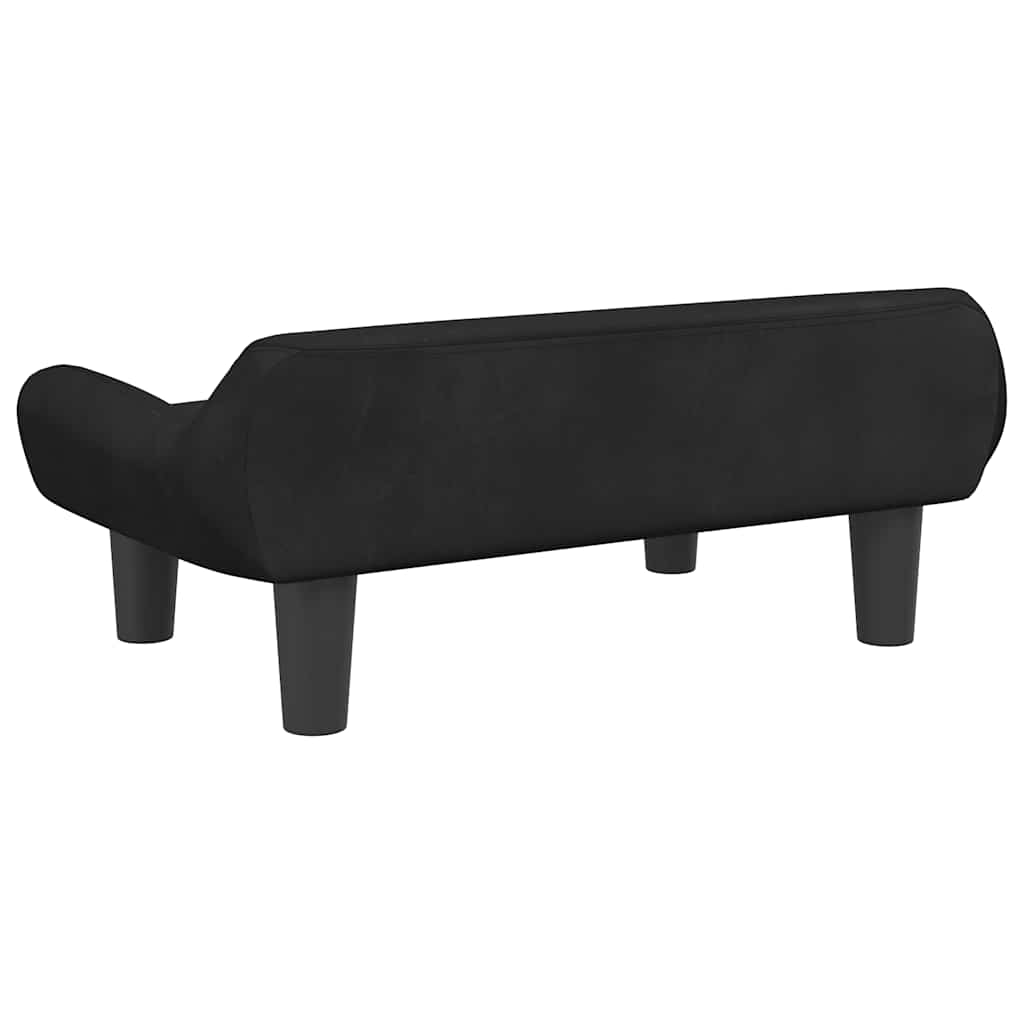 Vidaxl Sofa Dla Dzieci, Czarna, 70X40X24 Cm, Aksamit