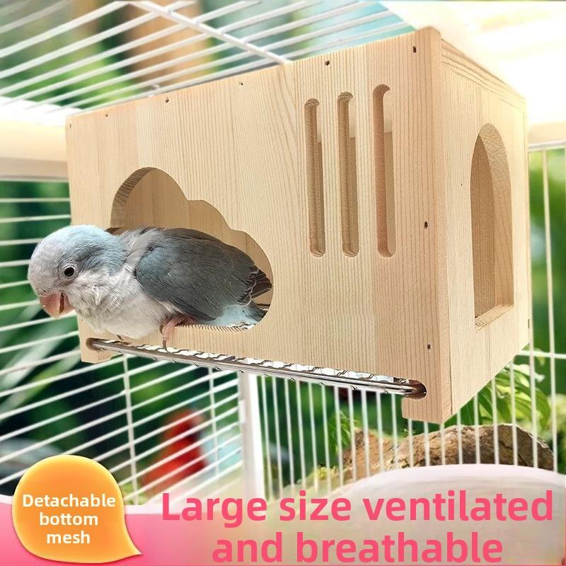 Nests BoxHanging Bird Nests Breathable Hatching Bird's Wooden House Pet Supplies Swallow Finch Squirrel Small Birds Animals