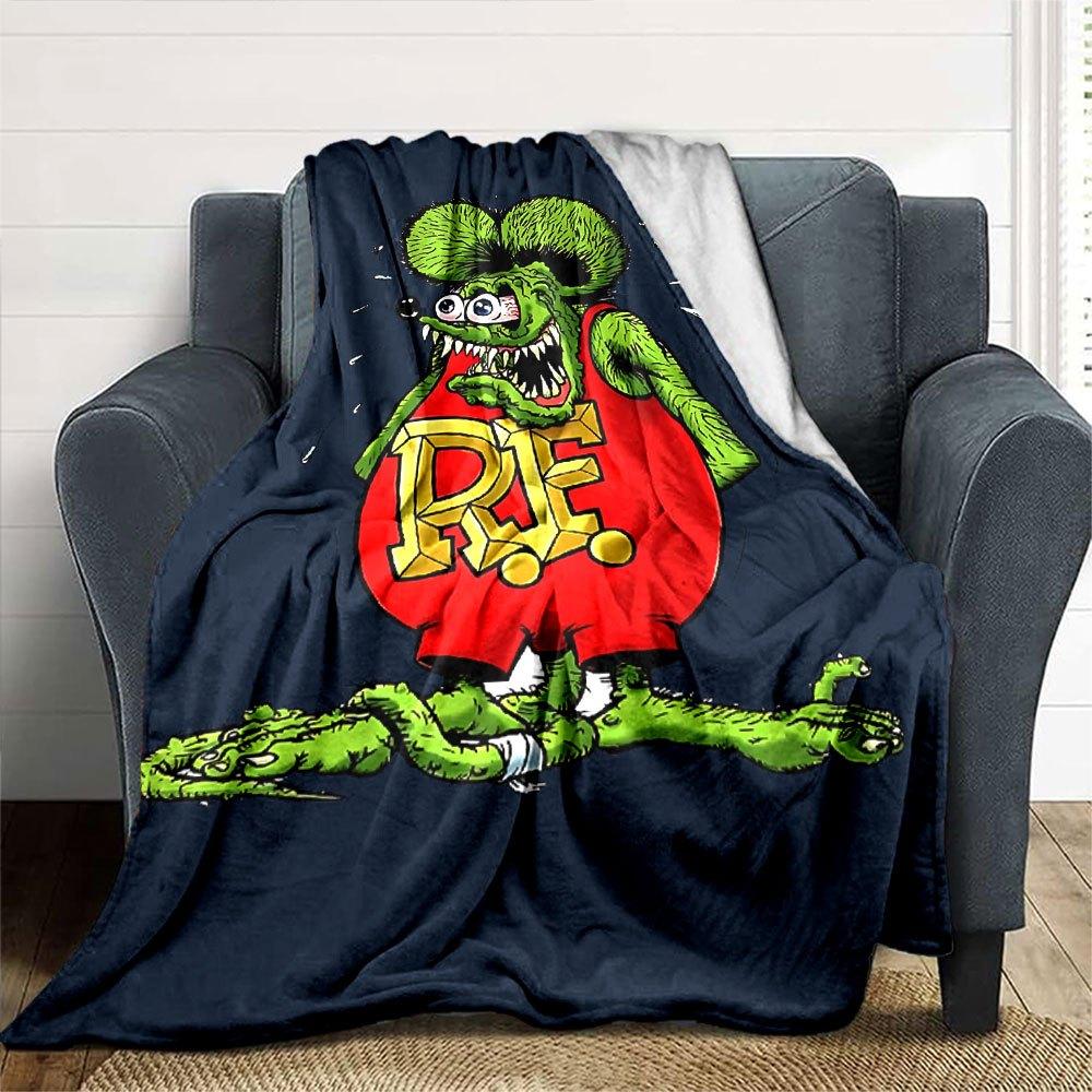 1pc Rat Finks 1 Blanket Soft Warm Throw for Home, Office, Travel All Season Cozy Bedding Gift, Office Cozy Accessory