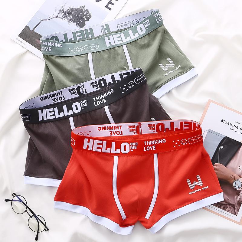 4PCS Fashion Boxer Men Panties Underwear Summer Ice Silk Breathable Solid Boxers Shorts Cuecas Masculinas Man Calzoncillos M-3XL
