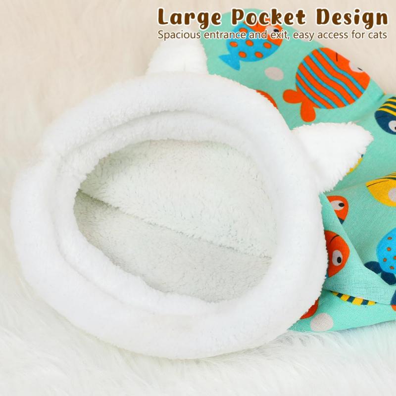 Cat Sleeping Bag Winter Warm Plush Pet Nest Bed Soft Fluffy Thickened Cave for Kittens Puppies Small Medium Dogs Cats