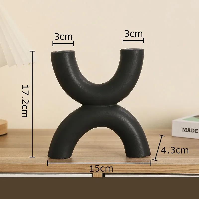 Minimalist Design Ceramic Candle Holder Romantic Candlestick Desk Decoration Wax Melt Burner Creative Home Candle Holders