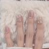 Purple-Pink Cat Eye Spring/Summer Wearable Handmade False Nail Tips