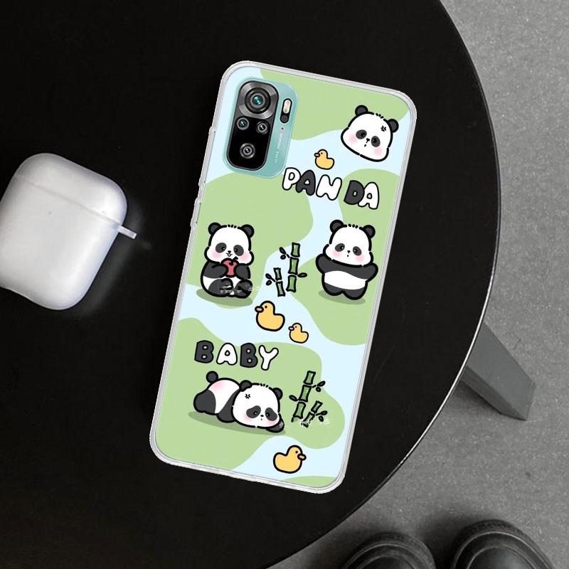 Cartoon Cute Panda Bear Phone Case Cover for Xiaomi Redmi Note 15 14 13 12 11 Pro Plus 14S 12S 11S 11T 11E 10S 10 Customized Fun