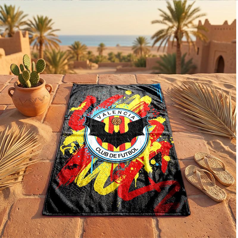 Asciugamano da Spiaggia in Microfibra con Stampa Valencia FC Asciugatura Rapida Assorbente Grande Asciugamano per Spiaggia Nuoto Viaggio