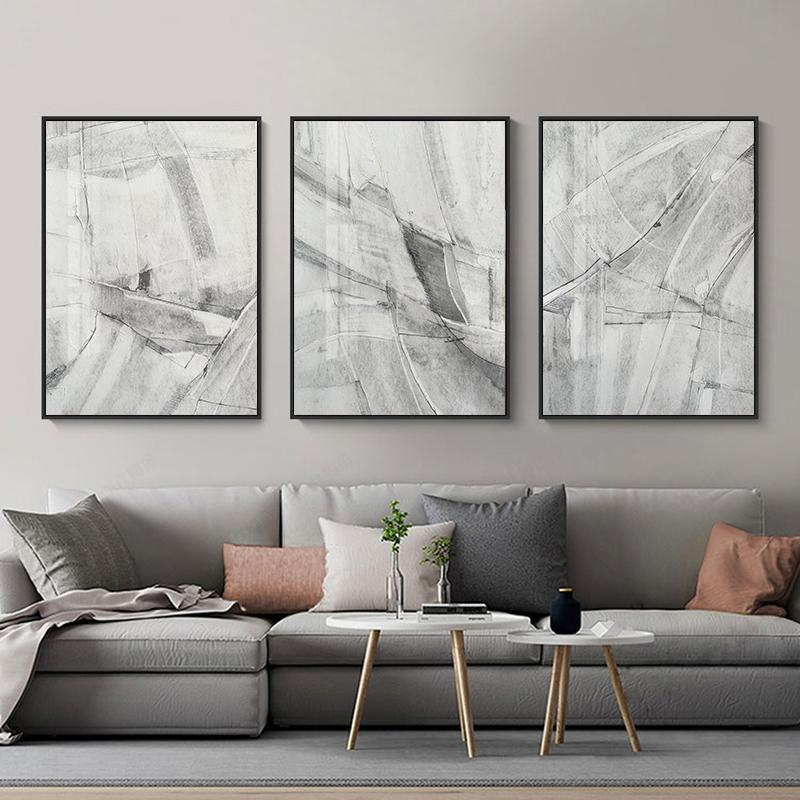 Abstract Poster Black and White Stone Marble Texture Wall Art Print Canvas Painting Morden Pictures for Living Room Decoration