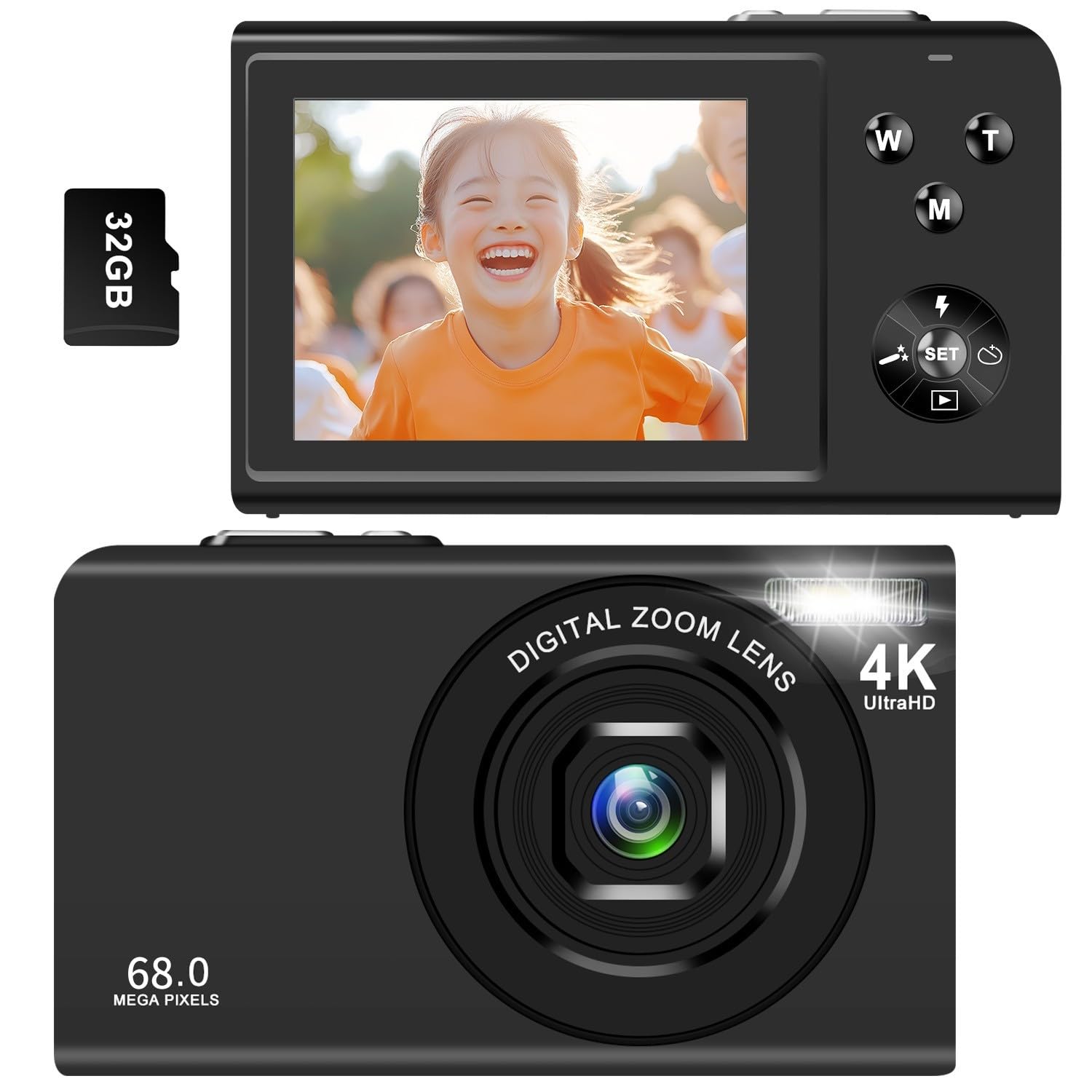 

4K 68 Megapixel Digital 30 Smile AF 16X Digital YouTube Webcam for New Includes 32GB Micro SD Japanese Instruction Manual Video, Camera, FPS,