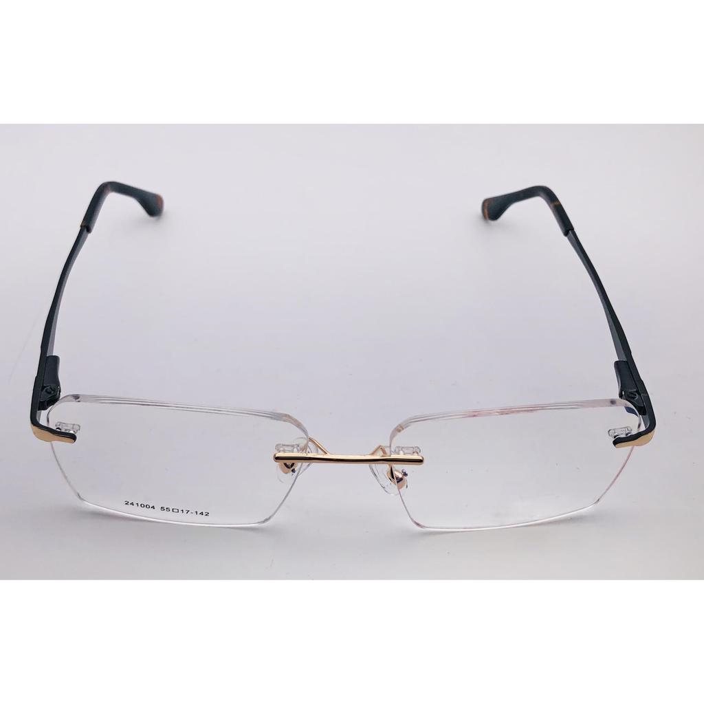 RSINC Randlose Fassung/Brille/Sehbrille Metall, Für Männer und Frauen, Tom Gold Schwarz 241004 55-17-142 (IB-12) N2 Tom Harry Gold Schwarz | IB 12