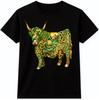Nordischer Bulle T-Shirt Wikinger Knotenmuster Mythologie Grafik T-Shirt Keltischer Stil