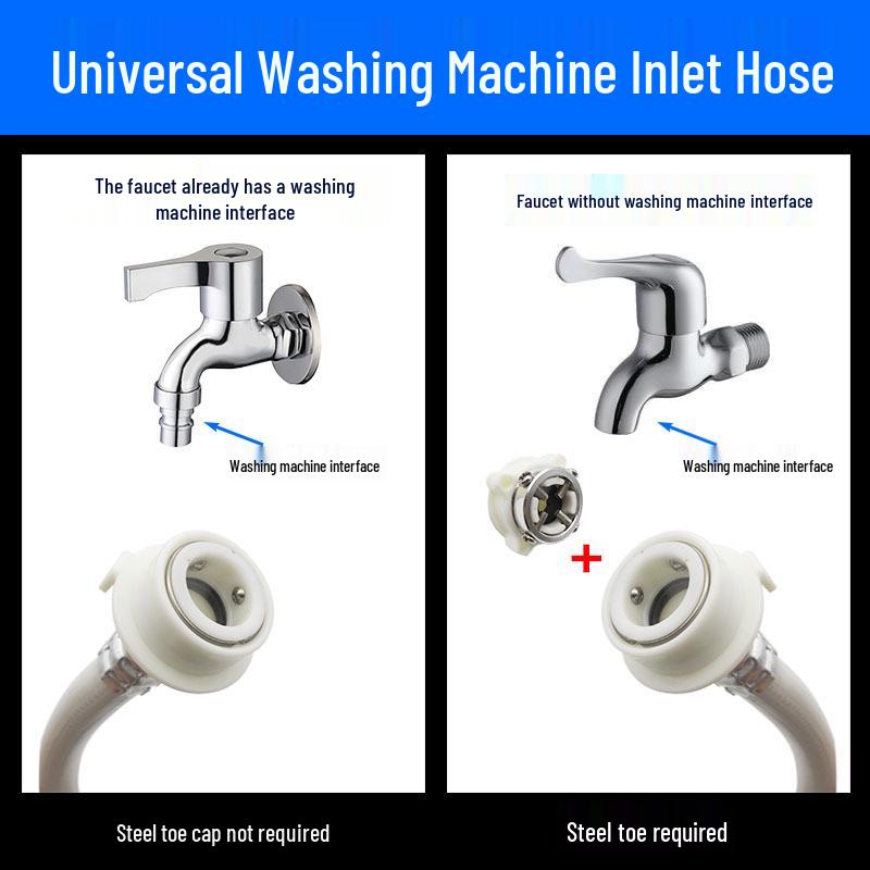 Universal Flexible Inlet Hose Extension for Fully Automatic Washing Machines