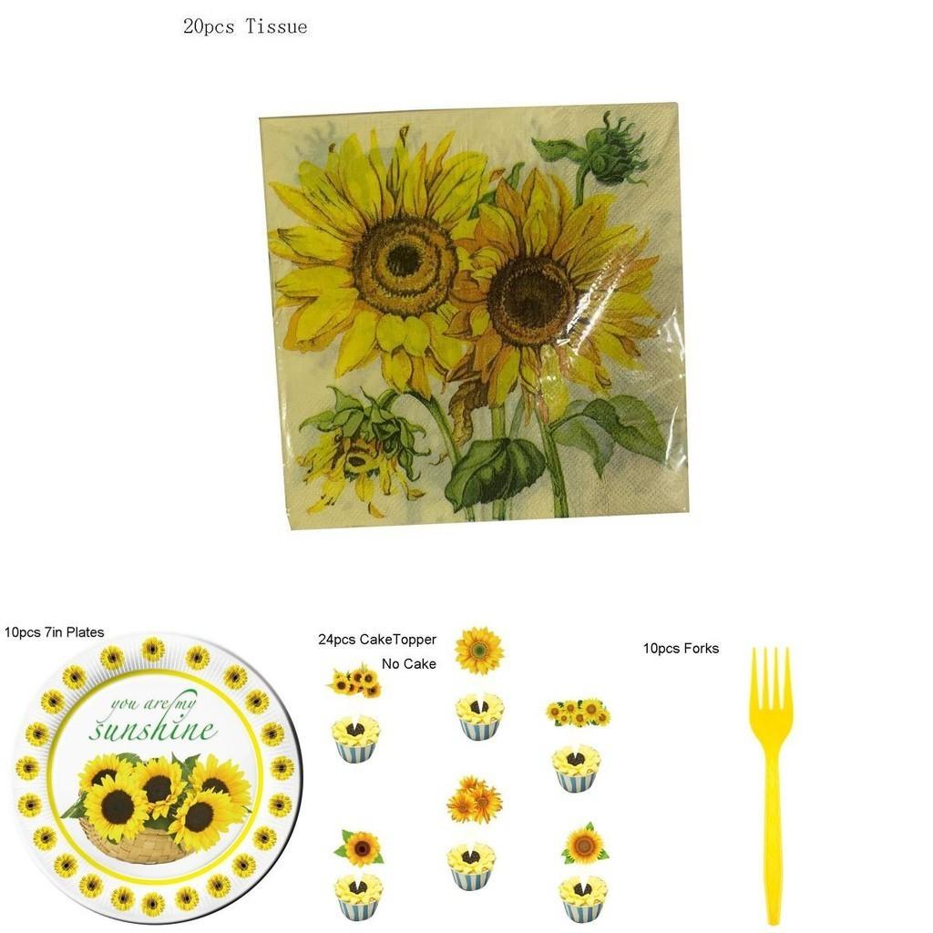 Fröhliche Sonnenblumen Themenparty Dekorationsset Für Unvergessliche Babypartys Und Kindergeburtstage